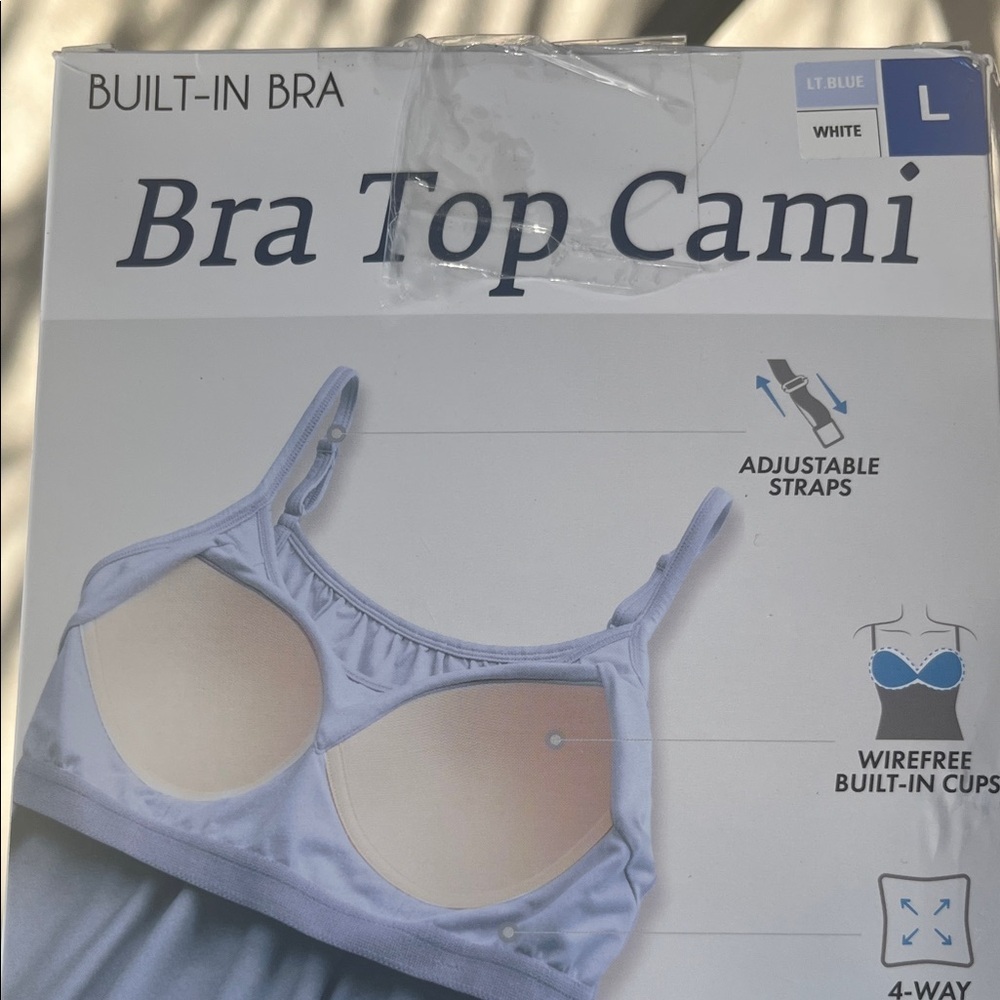 32 Degrees Women's White and Light Blue Camisole 2-Pack L NWT - Picture 5 of 8